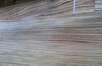Chapa natural de la madera contrachapada del corte del cuarto de Zebrano, grueso de 0.45m m