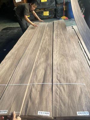Hoja de carilla de corte de corona de nuez negra natural estadounidense / corte plano para madera contrachapada