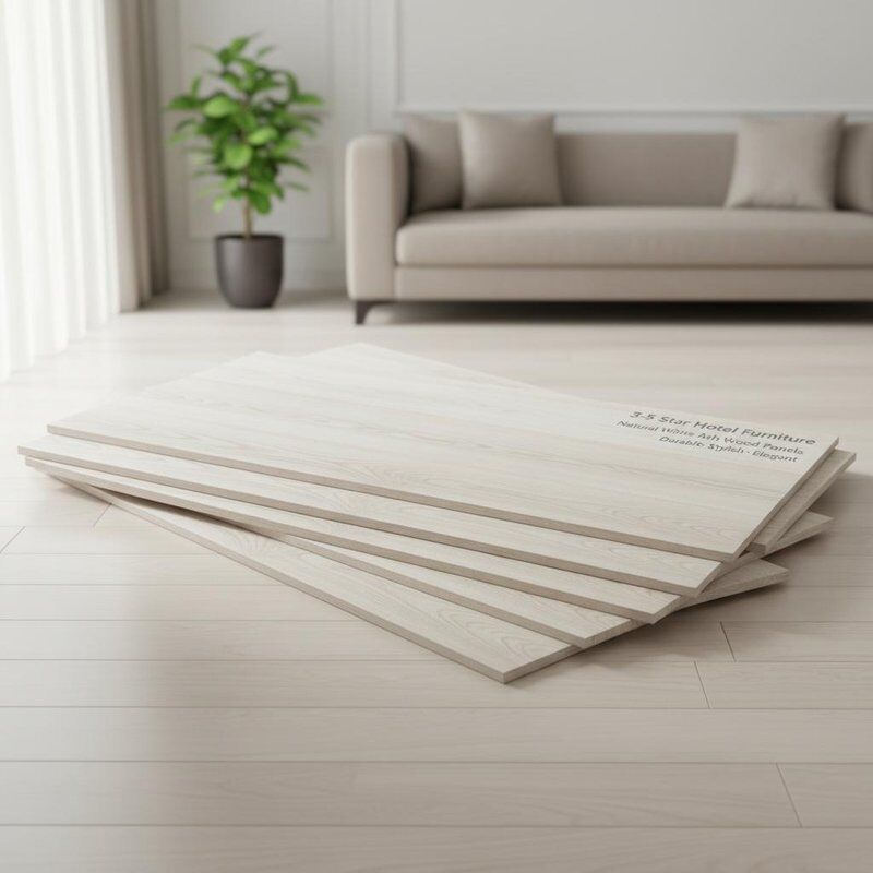Mobiliario de hotel de 3-5 estrellas, paneles de madera de fresno blanco natural de 2500 x 640 mm, duraderos, elegantes y distinguidos para interiores comerciales